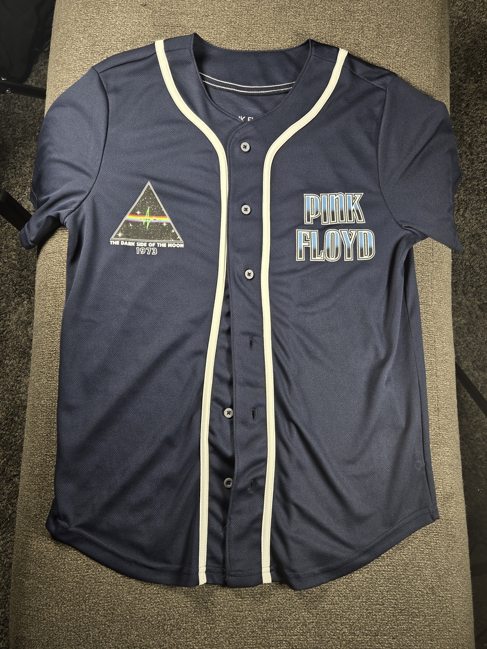 Pink Floyd Navy and White Baseball Jersey